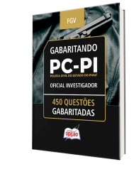 Capa Caderno de Questões PC-PI - Oficial Investigador - 450 Questões Gabaritadas