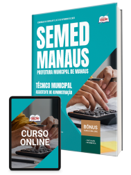 Capa Apostila SEMED MANAUS 2025 - Técnico Municipal - Assistente de Administração
