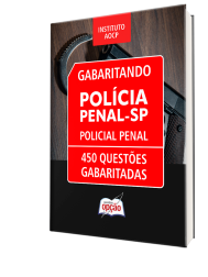 Capa Caderno de Questões Polícia Penal-SP 2026 - Policial Penal - 450 Questões Gabaritadas