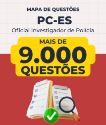 Capa Mapa de Questões Online - PC-ES - Oficial Investigador de Polícia - 9 Mil Questões