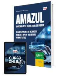 Capa Apostila AMAZUL 2026 - Técnico em Desenvolvimento de Tecnologia Nuclear e Defesa - Assistente Administrativo