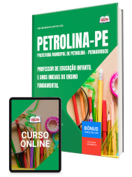 Capa Apostila Prefeitura de Petrolina - PE 2026 - Professor de Educação Infantil e Anos Iniciais do Ensino Fundamental