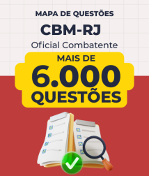 Capa Mapa de Questões Online - CBM-RJ - Oficial Combatente - Cadete - 6 Mil Questões