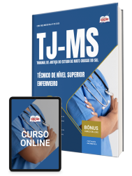 Capa Apostila TJ-MS 2026 - Técnico de Nível Superior - Enfermeiro