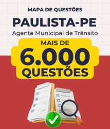 Capa Mapa de Questões Online - Pref. Paulista-PE - Agente Municipal de Trânsito - 6 Mil Questões
