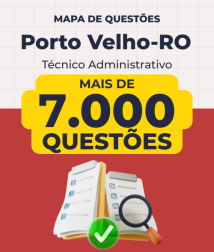 Capa Mapa de Questões Online - Câm. Porto Velho-RO - Técnico Administrativo - 7 Mil Questões