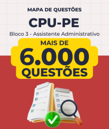 Capa Mapa de Questões Online - CPU Pernambuco - Bloco 3 - Assistente Administrativo - 6 Mil Questões