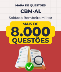 Capa Mapa de Questões Online - CBM-AL - Soldado Bombeiro Militar - 8 Mil Questões