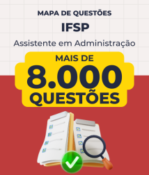 Capa Mapa de Questões Online - IFSP - Assistente em Administração - 8 Mil Questões