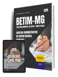Capa Apostila Prefeitura de Betim - MG 2026 - Auxiliar Administrativo de Centro Infantil Municipal