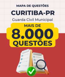 Capa Mapa de Questões Online - Pref. Curitiba-PR - Guarda Civil Municipal - 8 Mil Questões