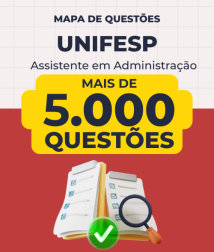 Capa Mapa de Questões Online - Unifesp - Assistente em Administração - 5 Mil Questões