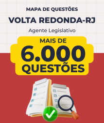 Capa Mapa de Questões Online - Câmara de Volta Redonda-RJ - Agente Legislativo I - 6 Mil Questões
