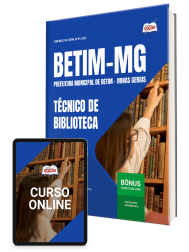 Capa Apostila Prefeitura de Betim - MG 2026 - Técnico de Biblioteca