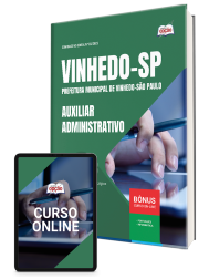 Capa Apostila Prefeitura de Vinhedo - SP 2026 - Auxiliar Administrativo