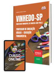 Capa Apostila Prefeitura de Vinhedo - SP 2026 - Professor de Educação Básica I - Ensino Fundamental