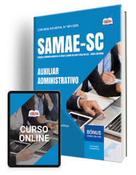 Capa Apostila SAMAE de Santa Rosa do Sul-SC 2026 - Auxiliar Administrativo