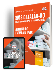 Capa Apostila SMS Catalão-GO 2026 - Auxiliar de Farmácia FMS