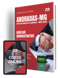 Capa Apostila Prefeitura de Andradas-MG 2026 - Auxiliar Administrativo