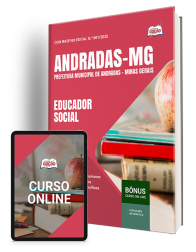 Capa Apostila Prefeitura de Andradas-MG 2026 - Educador Social