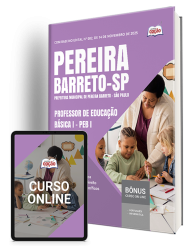 Capa Apostila Prefeitura de Pereira Barreto - SP 2026 - Professor de Educação Básica I – PEB I