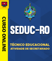 Capa Curso SEDUC-RO - Técnico Educacional - Atividade de Secretariado