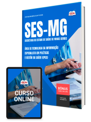 Capa Apostila SES-MG 2026 - Especialista em Políticas e Gestão da Saúde (EPGS) - Área de Tecnologia da Informação