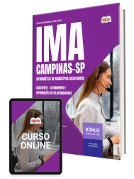 Capa Apostila IMA-Campinas  2026 - Assistente I - Atendimento e Informações ou Teleatendimento