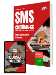 Capa Apostila SMS Criciúma-SC 2026 - Técnico Administrativo Ocupacional I