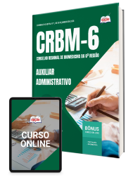 Capa Apostila CRBM-6 2026 - Auxiliar Administrativo