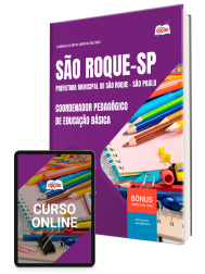 Capa Apostila Prefeitura de São Roque - SP 2026 - Coordenador Pedagógico de Educação Básica