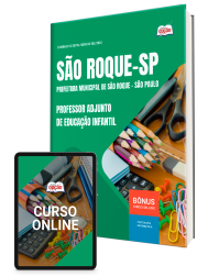 Capa Apostila Prefeitura de São Roque - SP 2026 - Professor Adjunto de Educação Infantil