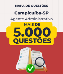 Capa Mapa de Questões Online - Câmara de Carapicuíba-SP - Agente Administrativo - 5 Mil Questões