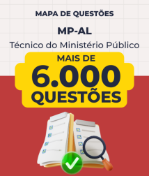 Capa Mapa de Questões Online - MP-AL - Técnico do Ministério Público - 6 Mil Questões