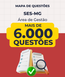 Capa Mapa de Questões Online - SES-MG - Área de Gestão - 6 Mil Questões