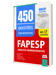 Capa Caderno de Questões FAPESP - Analista Administrativo - 450 Questões Gabaritadas