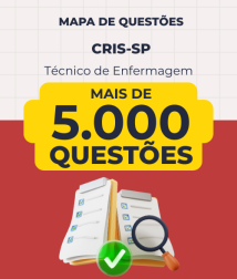 Capa Mapa de Questões Online - CRIS-SP - Técnico de Enfermagem - 5 Mil Questões