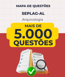 Capa Mapa de Questões Online - Seplag-AL - Especialista em Gestão Pública - Arquivologia - 5 Mil Questões