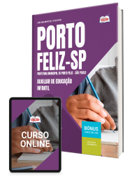 Capa Apostila Prefeitura de Porto Feliz - SP 2026 - Auxiliar de Educação Infantil