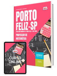 Capa Apostila Prefeitura de Porto Feliz - SP 2026 - Professor de Matemática
