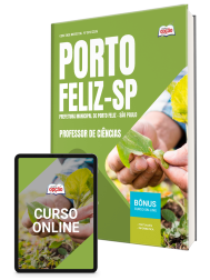 Capa Apostila Prefeitura de Porto Feliz - SP 2026 - Professor de Ciências