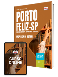 Capa Apostila Prefeitura de Porto Feliz - SP 2026 - Professor de História