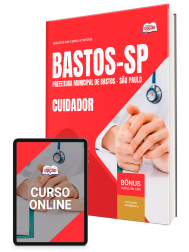 Capa Apostila Prefeitura de Bastos - SP 2026 - Cuidador
