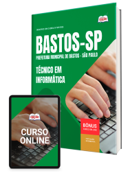 Capa Apostila Prefeitura de Bastos - SP 2026 - Técnico em Informática