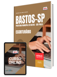 Capa Apostila Prefeitura de Bastos - SP 2026 - Escriturário