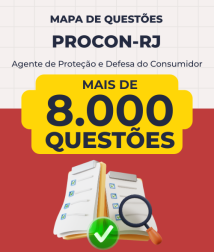 Capa Mapa de Questões - Procon-RJ - Agente de Proteção e Defesa do Consumidor - 8 Mil Questões