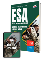 Capa Apostila ESA 2026 - Curso de Formação de Sargento - Área: Combatente/Logística e Aviação