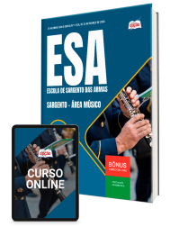 Capa Apostila ESA 2026 - Curso de Formação de Sargento - Área: Músico