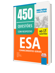 Capa Caderno de Questões ESA - Conhecimentos Gerais - 450 Questões Gabaritadas