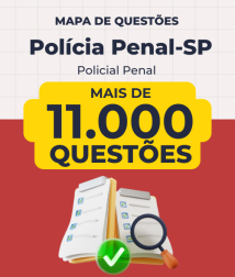 Capa Mapa de Questões - Polícia Penal-SP - Policial Penal - 11 Mil Questões